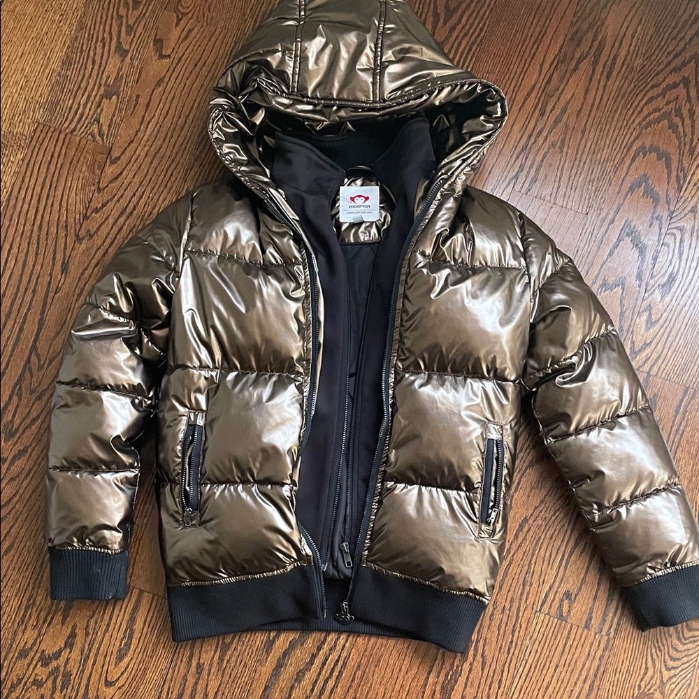Shiny Metallic Puffer Jacket